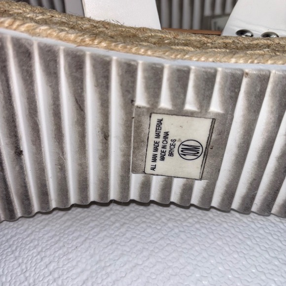 Soda Espadrille Platform Sandals White Ankle Strap Casual Shoes Size 10M - Picture 6 of 6